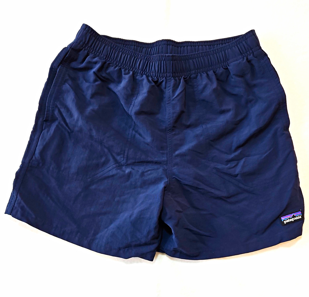 Patagonia Boy's Solid Blue Board Shorts Swim Bottoms Size XL/14
